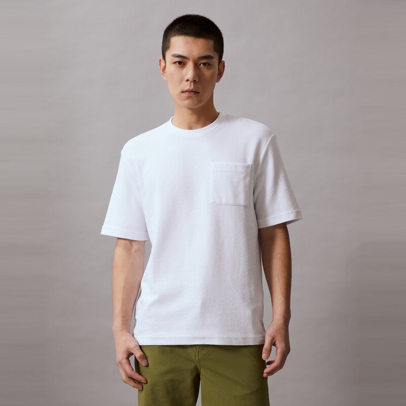 

Футболка мужская Calvin Klein Jeans с вафельной текстурой, белый