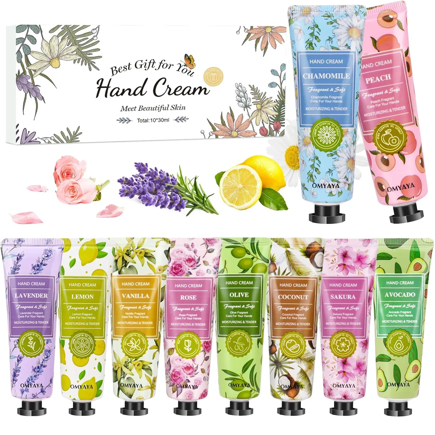Набор из 10 мини-кремов для рук с ароматами Kiytarboo, 10 Hand Creams