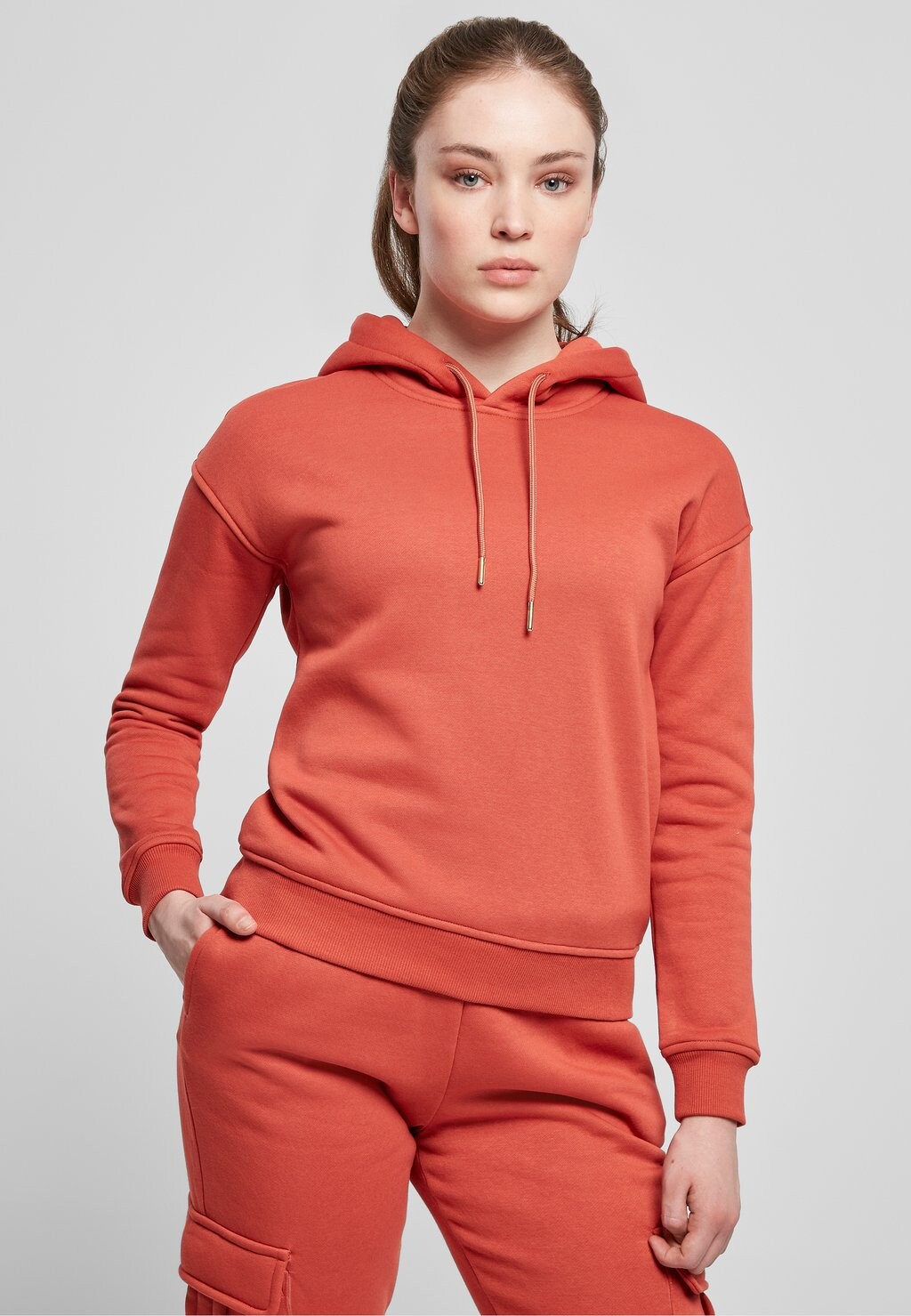 

Толстовка с капюшоном Urban Classics, коралл