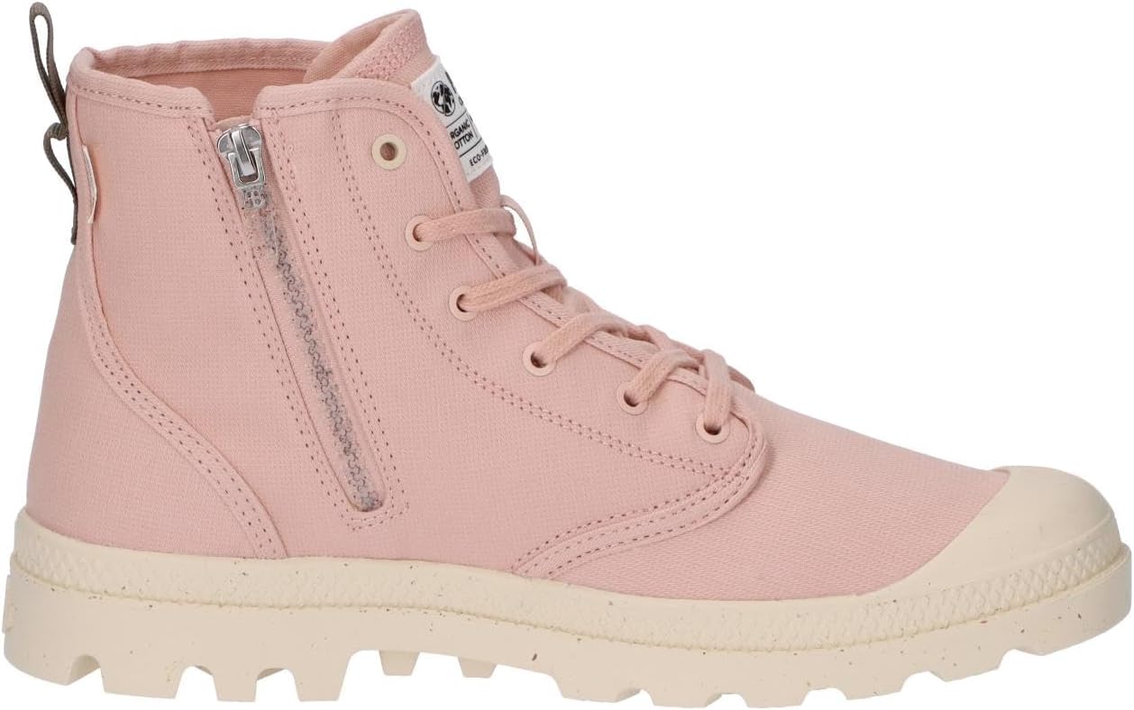 Кроссовки Palladium Pampa Hi Zip Organic, унисекс, розовый — фото 4