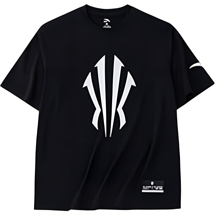 

Anta Футболка унисекс, базовая, черная, Черный, Anta Футболка унисекс, базовая, черная