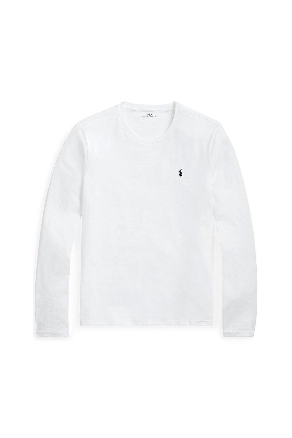 

Мужская футболка с длинным рукавом с круглым вырезом Polo Ralph Lauren, белый
