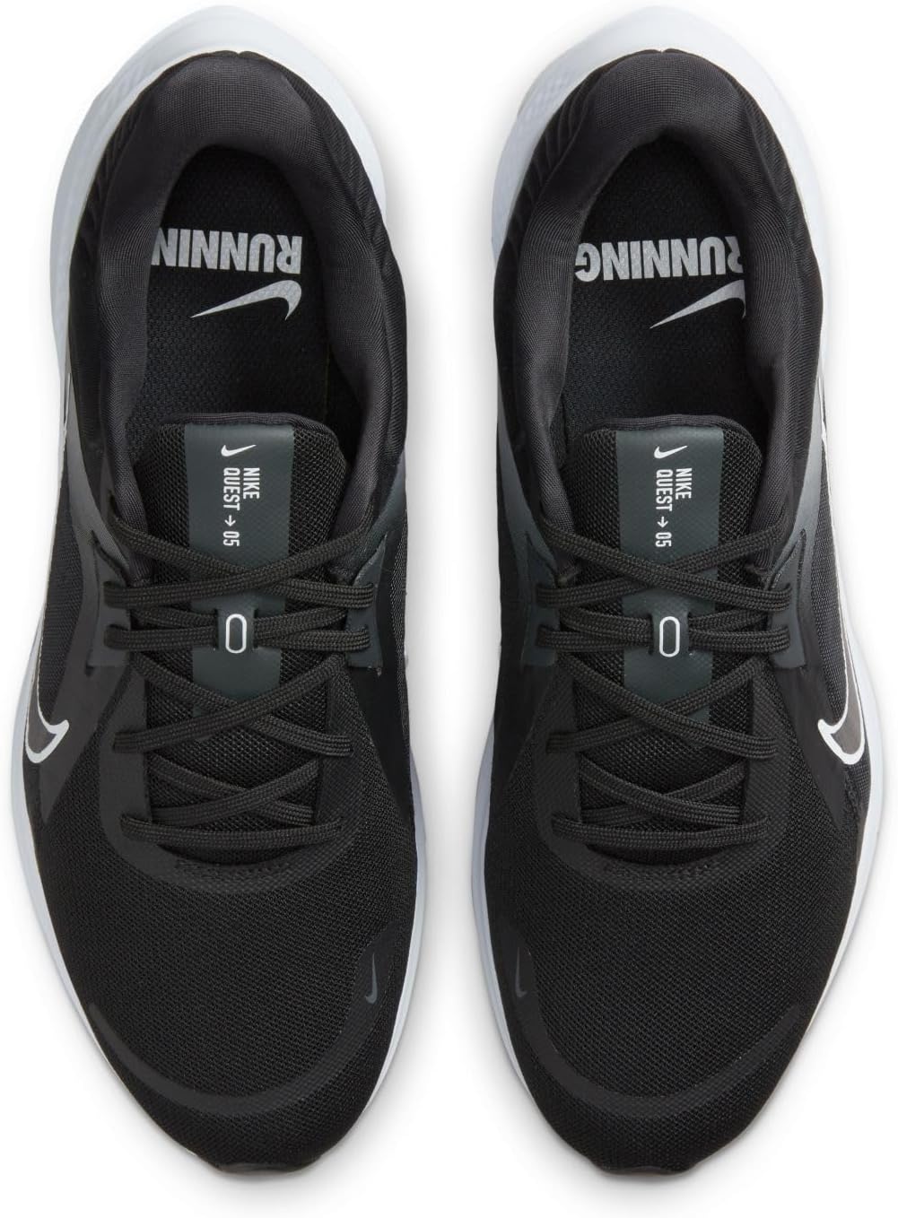 Мужские тренировочные кроссовки Nike Quest 5, белый/черный/серый/темно-серый — фото 3