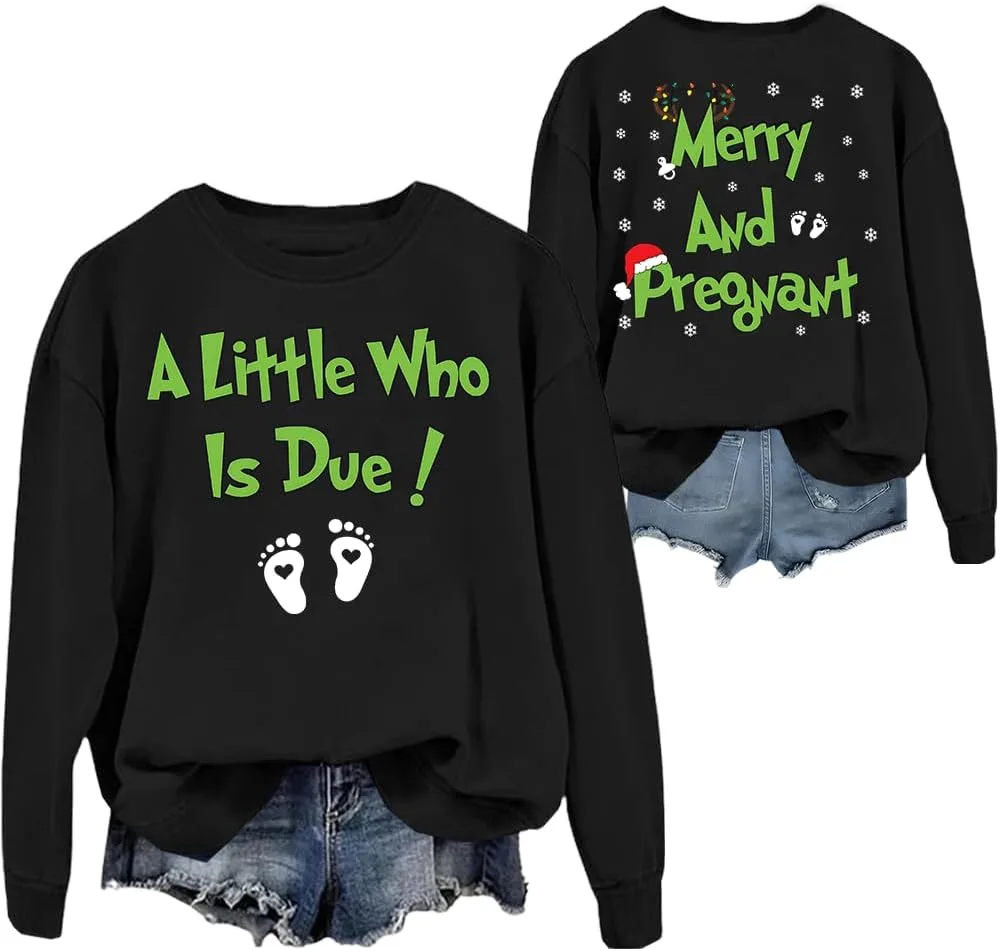 

Свитшот A Little Who Is Due с длинными рукавами NACJOM