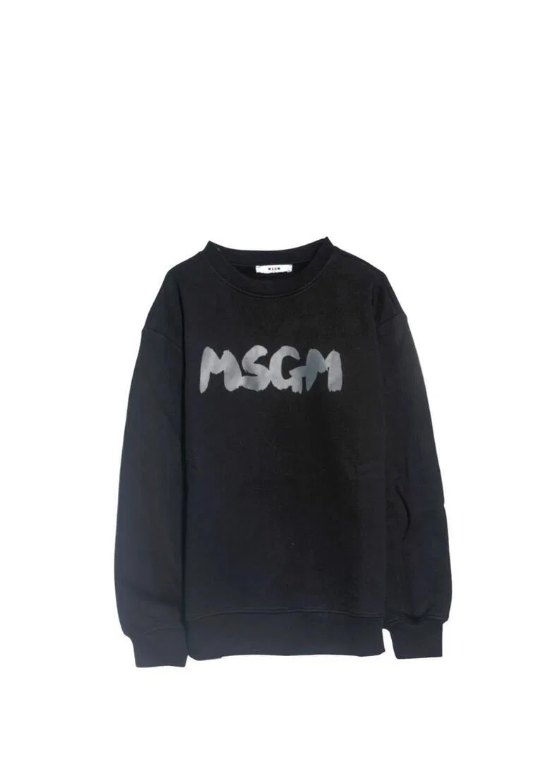 Свитшот хлопковый, Kids Msgm, черный