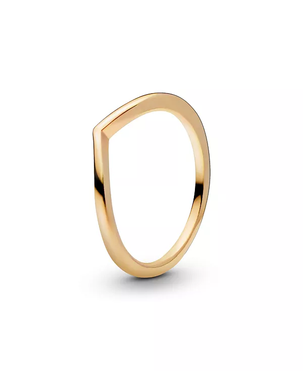 

Кольцо-Вилочка с полированным покрытием из 14-каратного золота, неподвластное времени Pandora, gold