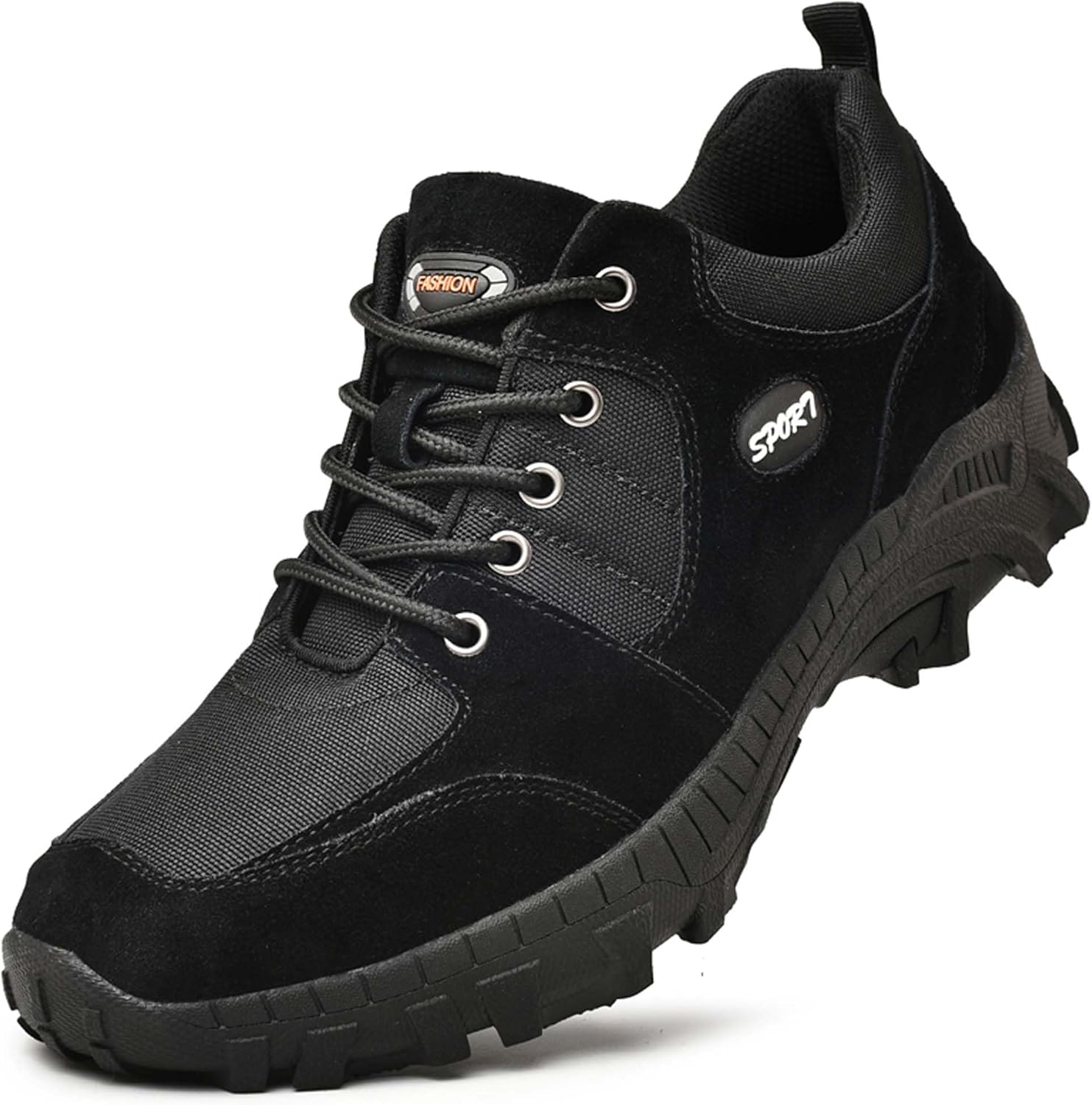 

Мужские водонепроницаемые походные туфли из кожи, легкие, с противоскользящей подошвой, для скалолазания, удобные повседневные кроссовки, для активного отдыха, походов и путешествий на дальние дистанции Dzbajrqm, черный