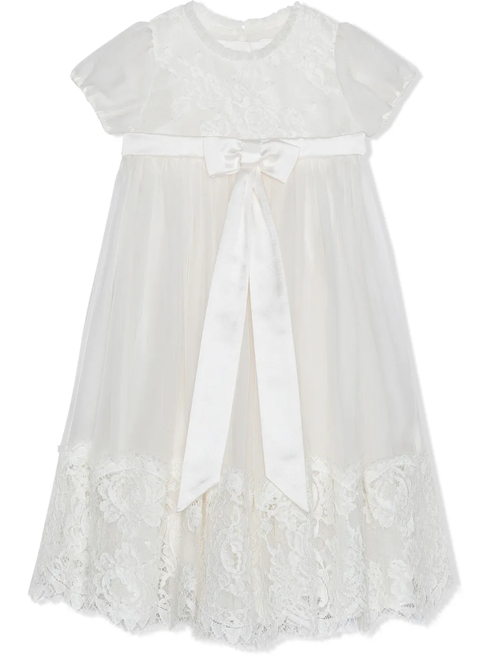 

Кружевное платье А-силуэта Dolce & Gabbana Kids, белый
