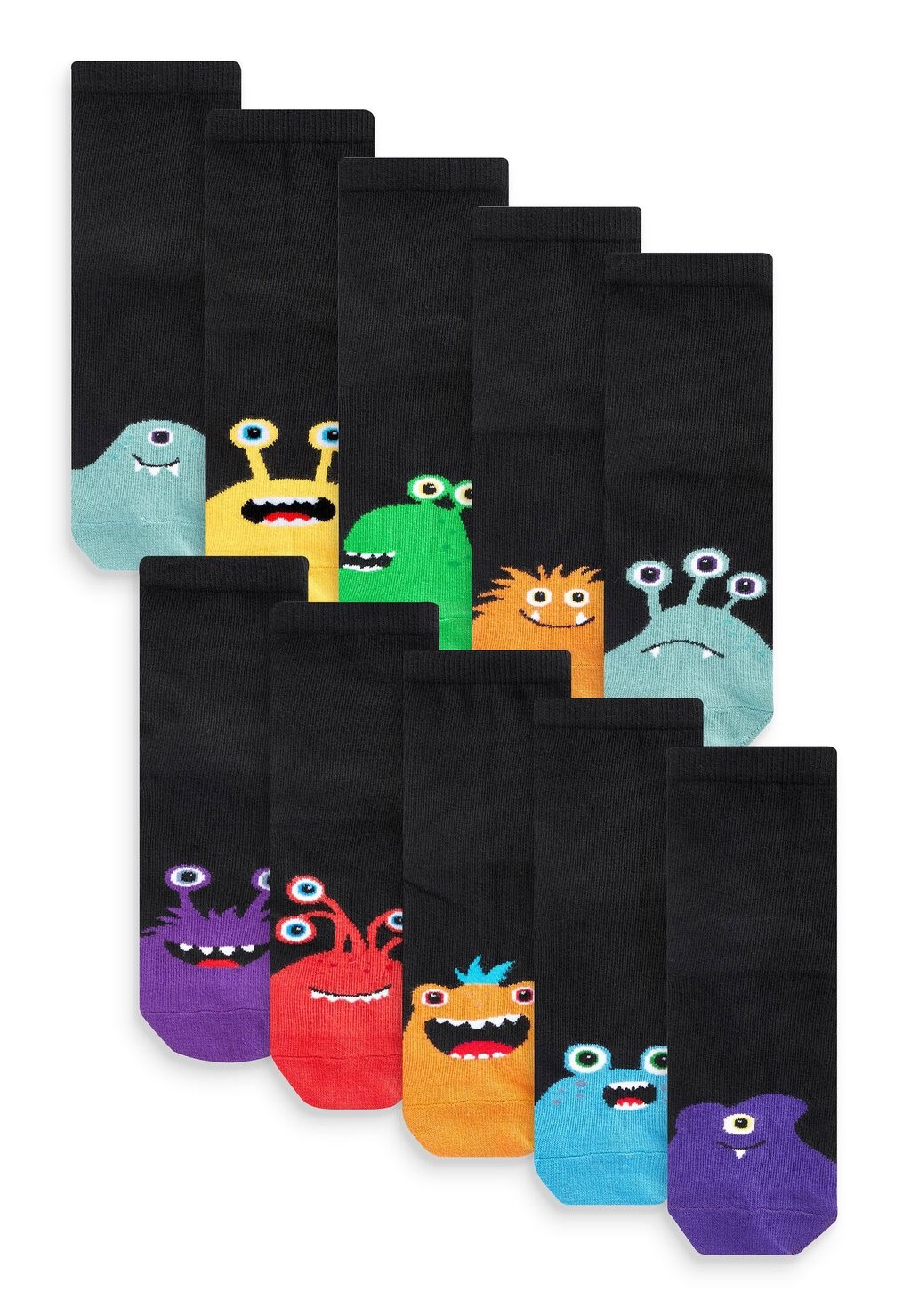 

Носки 10 PACK Next, цвет black bright monsters