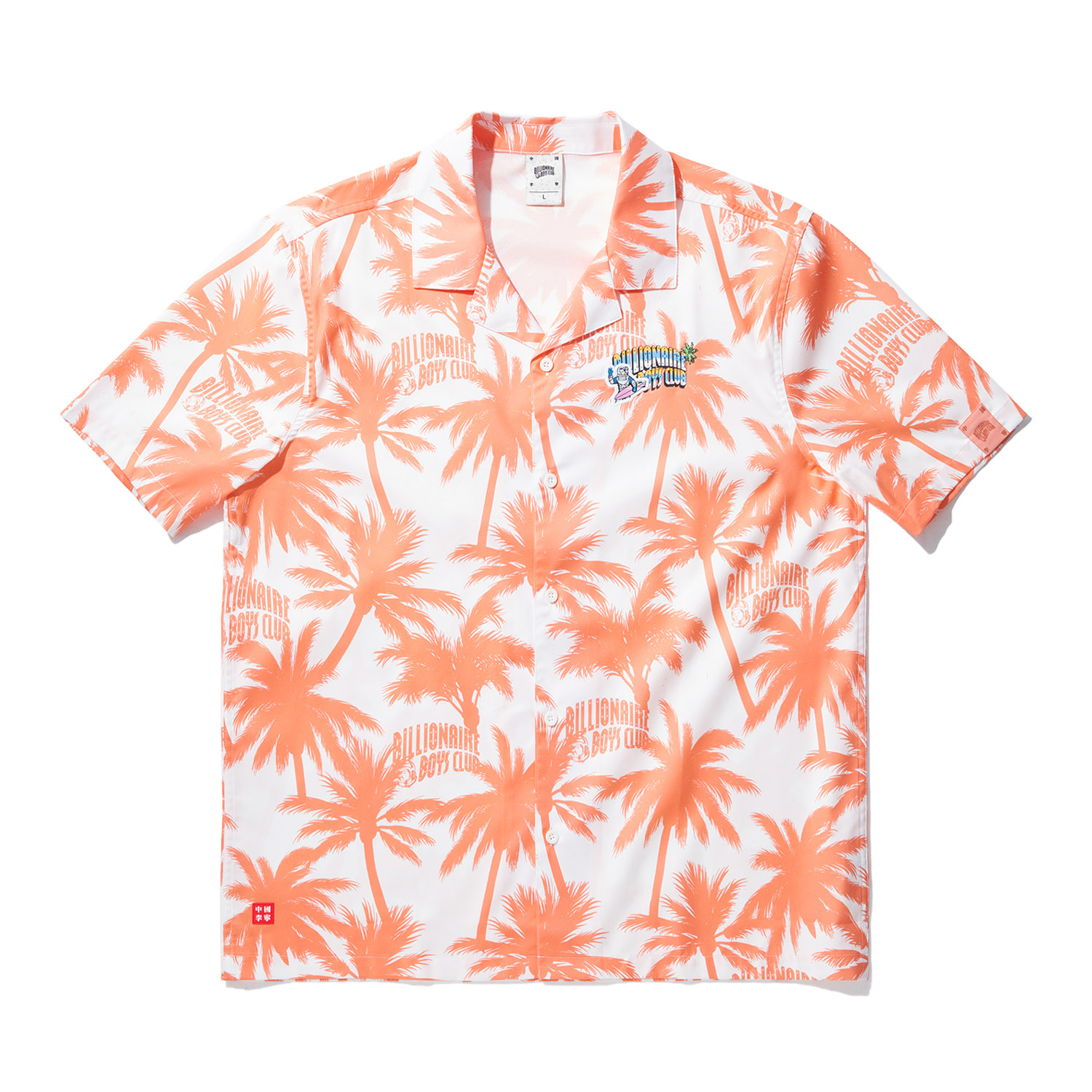 

LiNing Рубашка Billionaire Boys Club мужская персиково-розово-оранжевая All Over Print