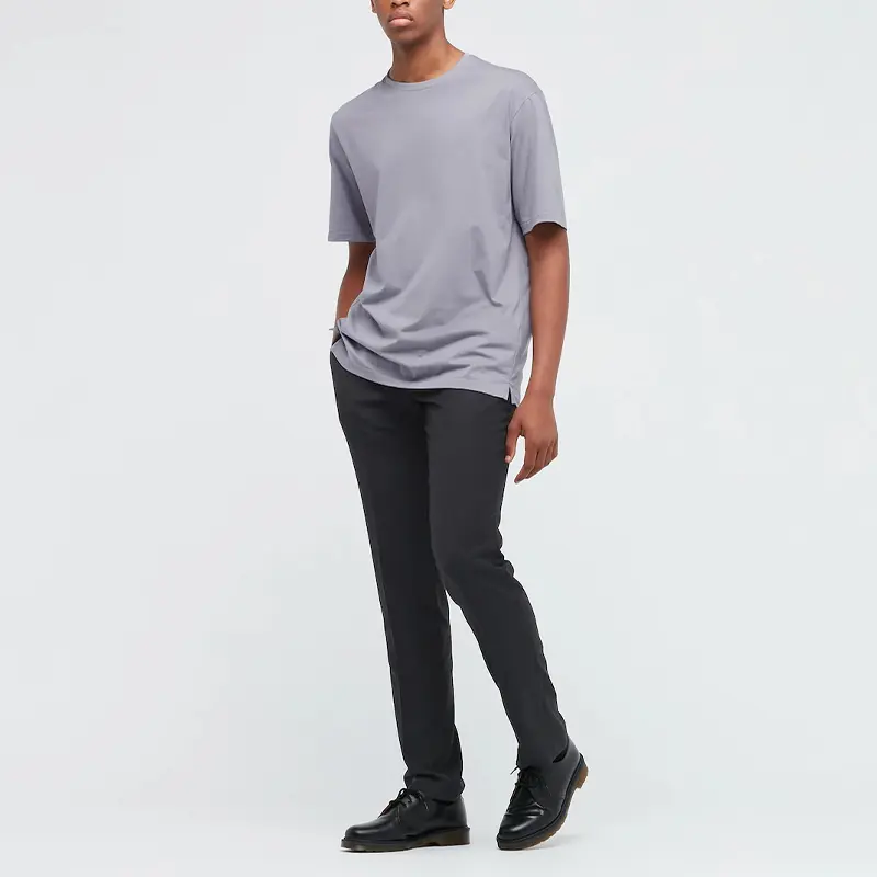 Футболка Jil Sander X FW20 Jil Sander Collaboration Series для мужчин, небесно-серая Uniqlo, серый — фото 4