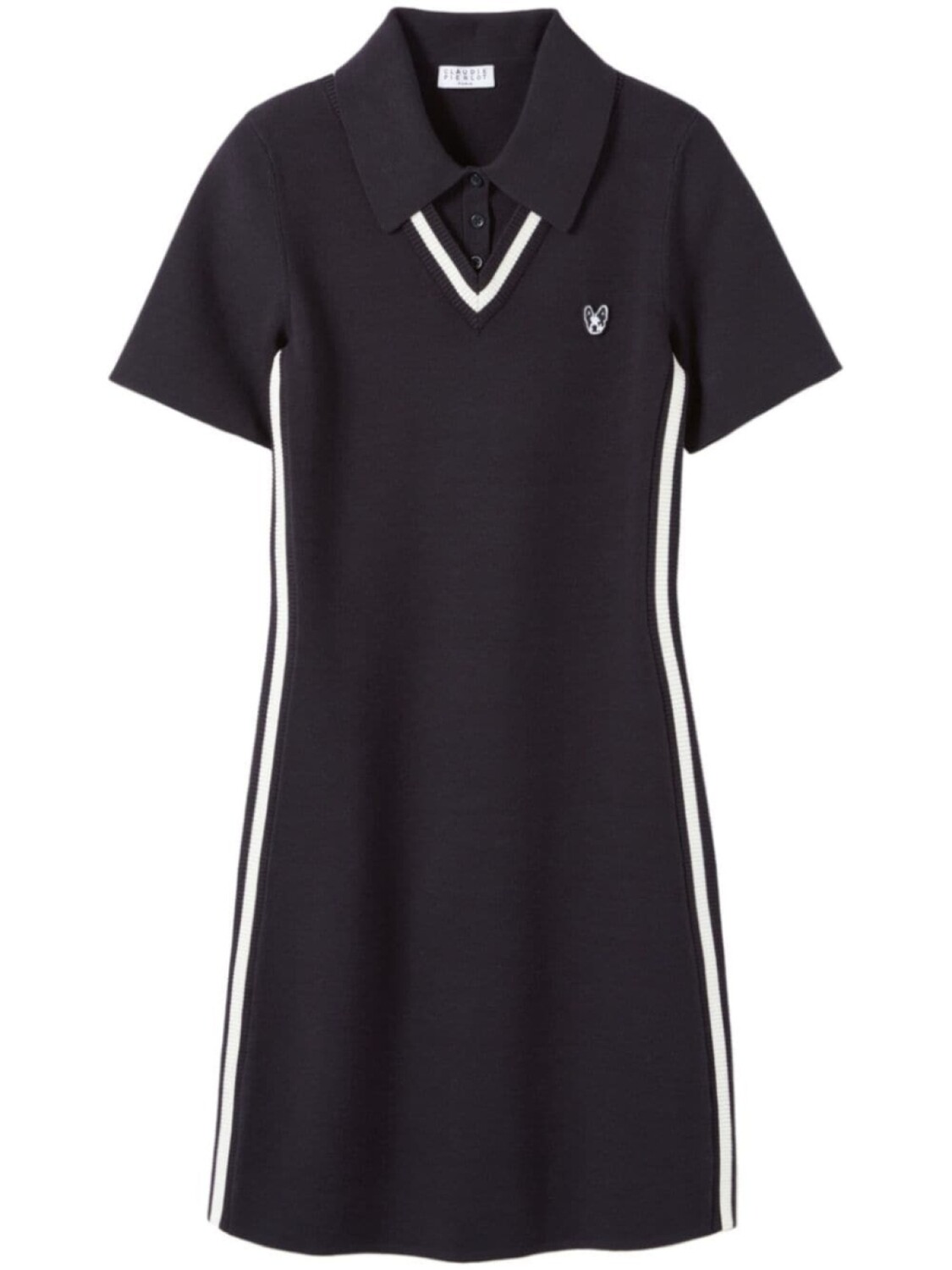 

Claudie Pierlot платье с короткими рукавами и полосками, синий