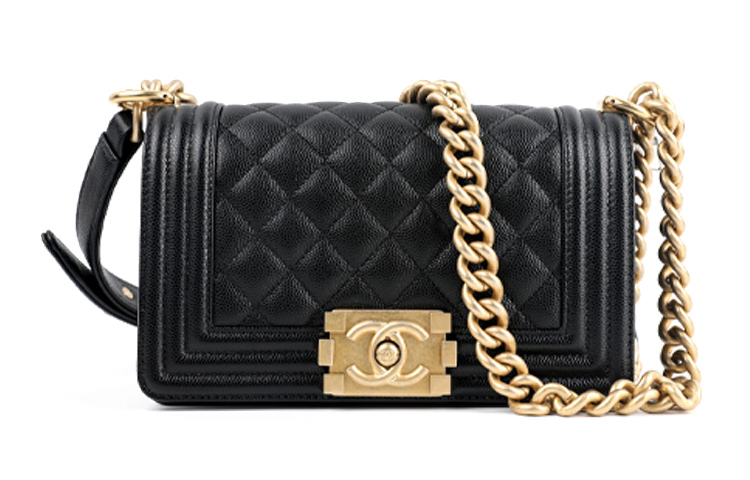 CHANEL Сумка через плечо из телячьей кожи с тиснением под личи — фото 2