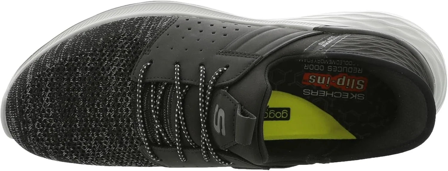 Туфли Skechers Garner Newick 210803 Men's Shoes, Black Textile Synthetic — фото 4