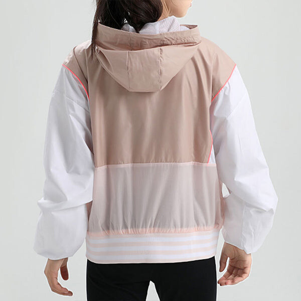 Куртка neo must haves block colorblock logo ветрозащитная куртка Adidas, розовый — фото 4