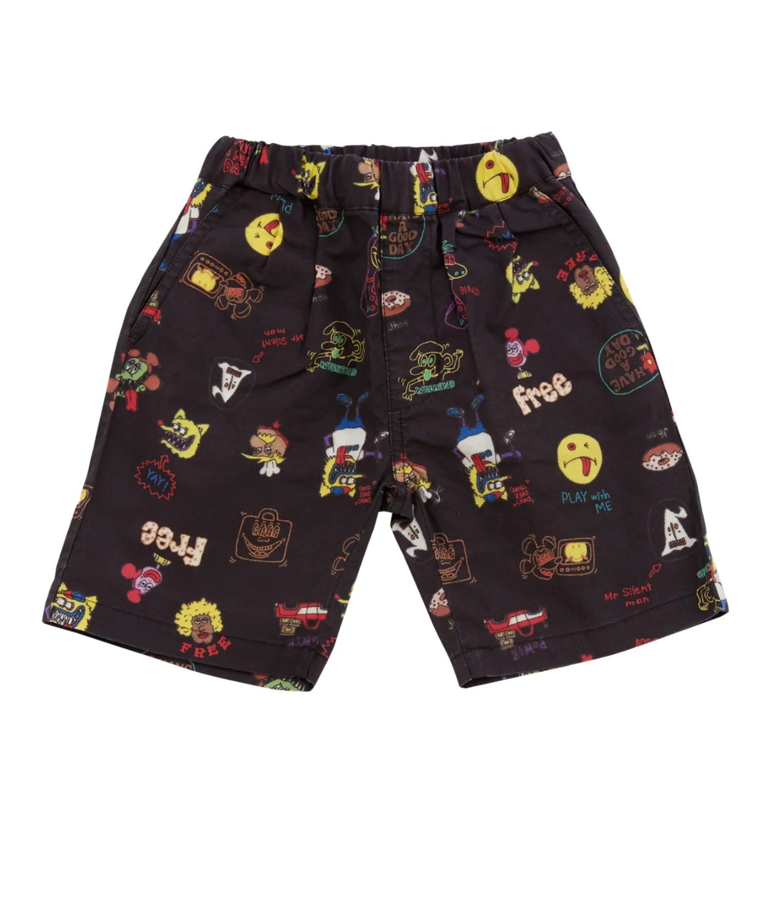 Детские шорты с рисунком Funny Tackshorts Ocean&Ground серые — фото 4