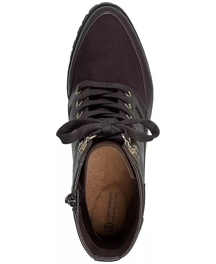 Женские ботильоны Keegann Memory Foam Lace Up Lug Sole Giani Bernini, коричневый — фото 4