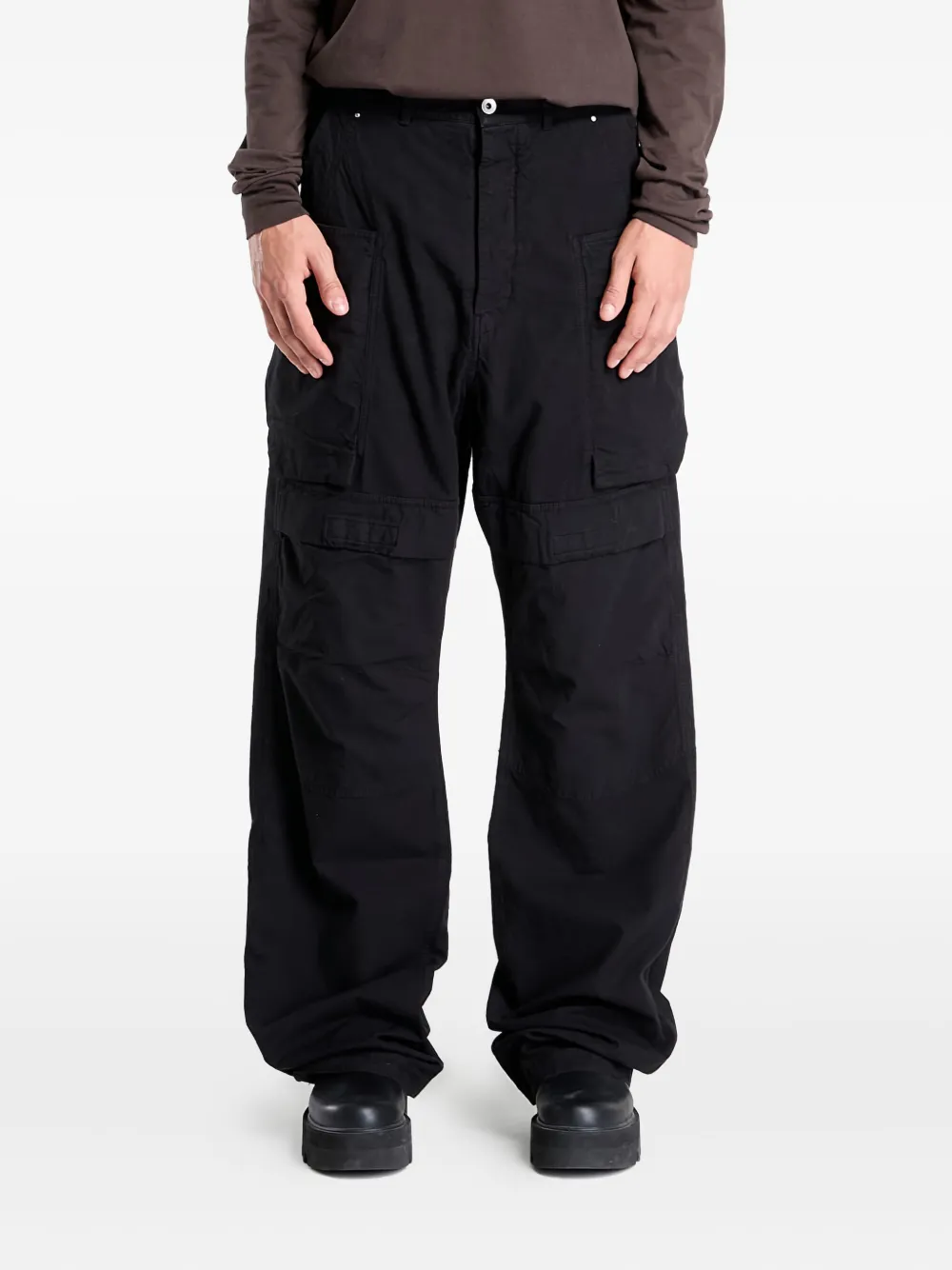 

Хлопковые джинсы с карманами-карго Rick Owens DRKSHDW, черный