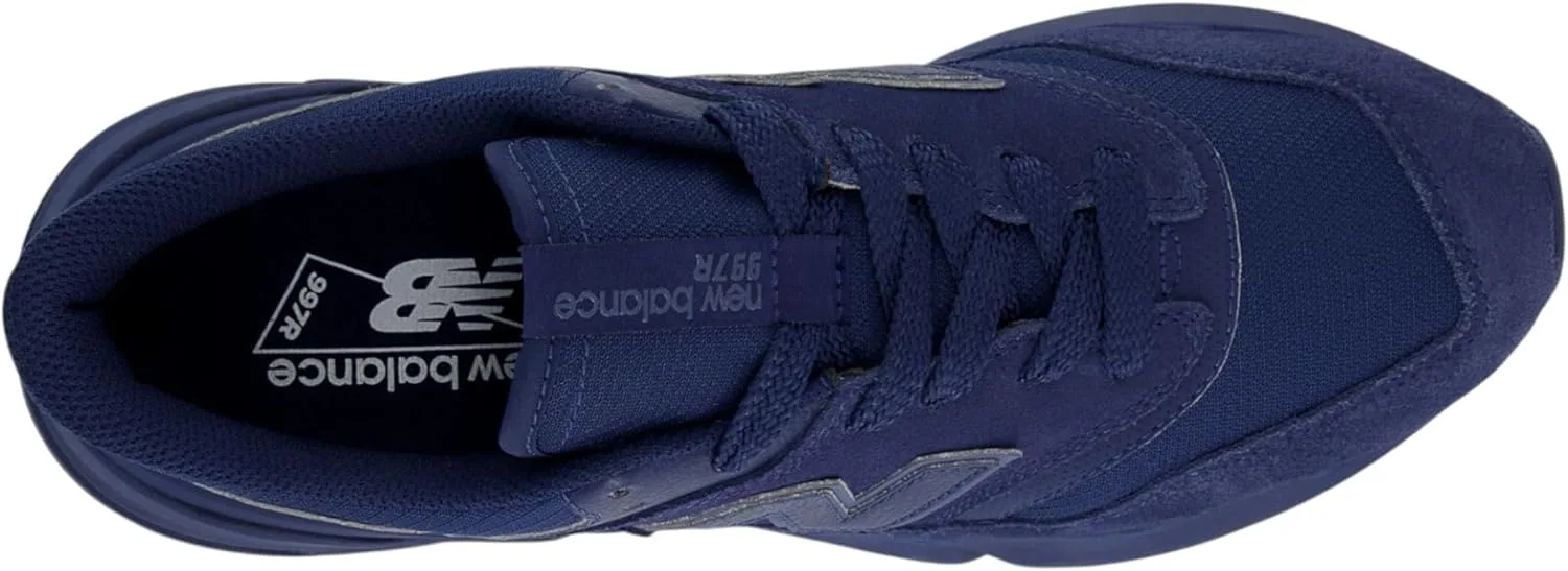 Кроссовки New Balance 997 для мужчин, спортивная обувь, замша, повседневные, удобные, легкие, на шнуровке, стильные, универсальные, темно-синий — фото 4