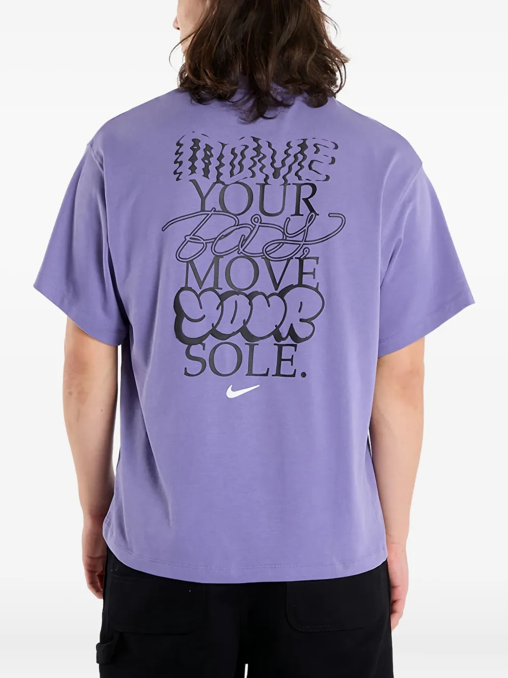 Футболка с графичным принтом Swoosh Nike, фиолетовый — фото 3