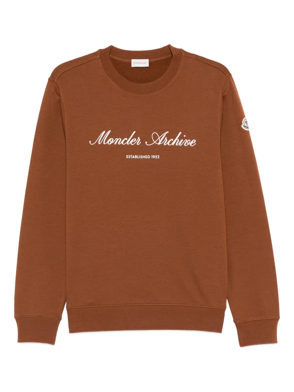 

Свитер с нашивкой-логотипом Moncler, коричневый