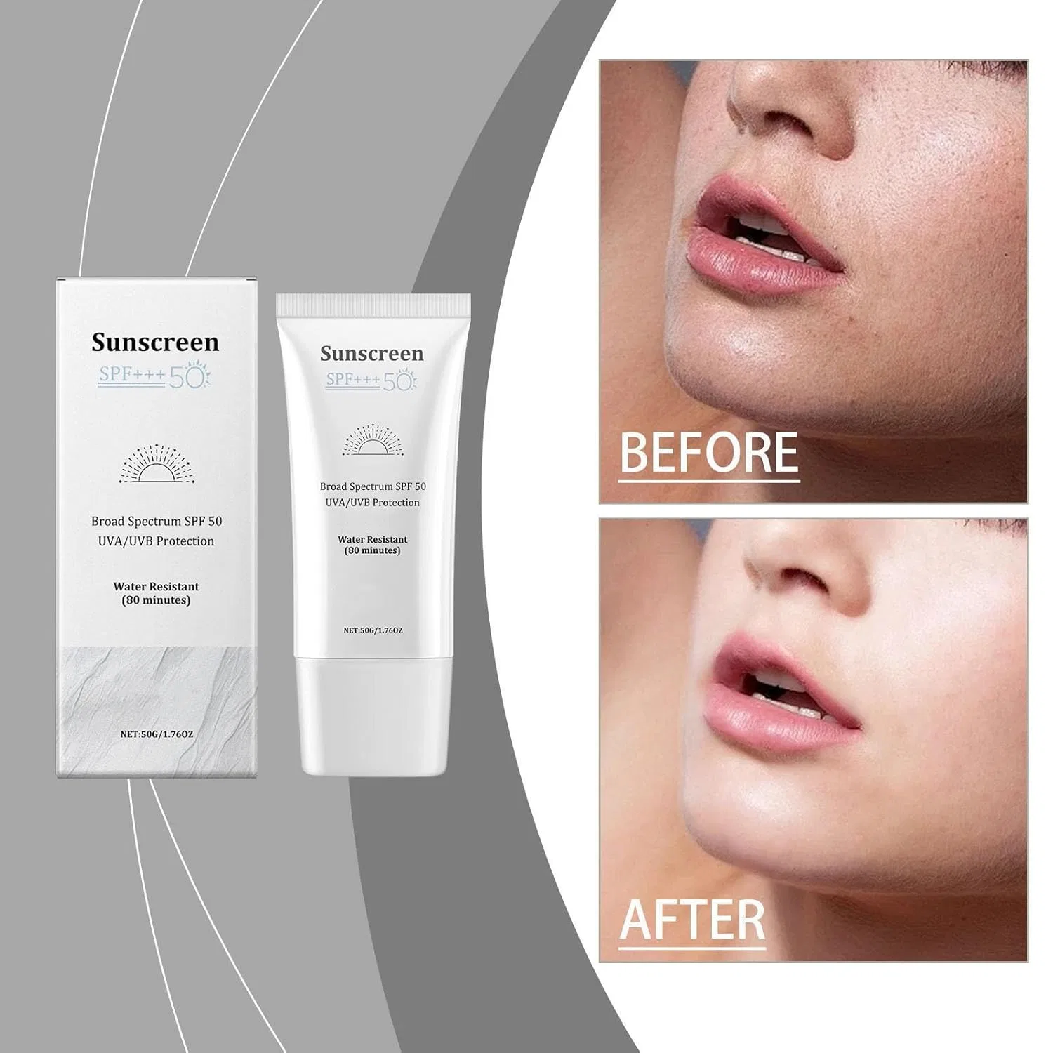 Водостойкий солнцезащитный крем для лица SPF 50 Radiantre — фото 2
