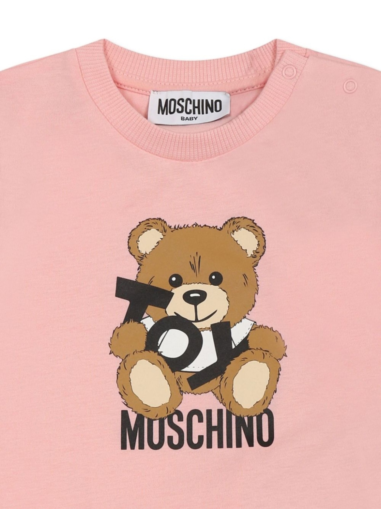 Moschino Kids футболка с принтом, розовый — фото 3