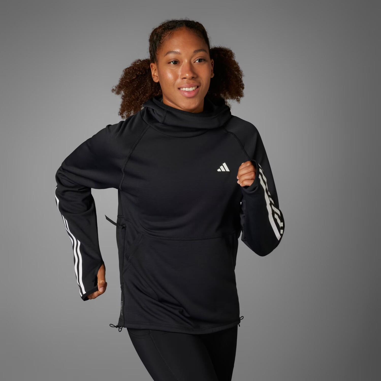 

Толстовка с 3 полосками Own the Run Adidas, цвет Black