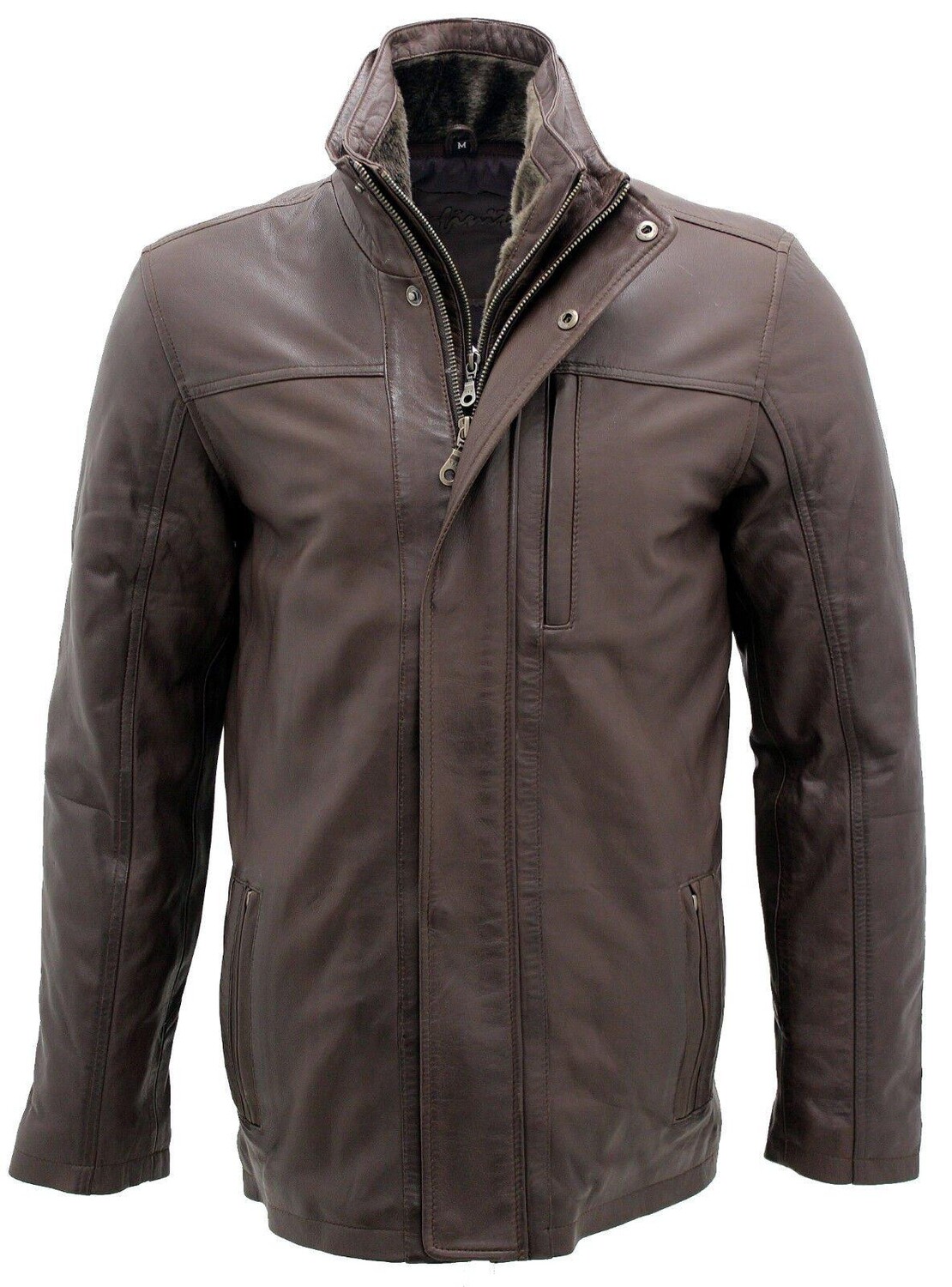 

Кожаное пальто средней длины-Ханой Infinity Leather, коричневый
