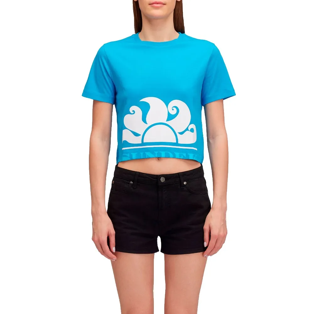 

Футболка с коротким рукавом Sundek Cropped, синий