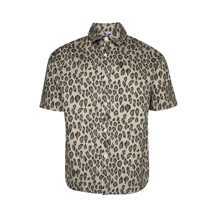 

Рубашка BLUEMARBLE Rhinestoned Short-Sleeve Shirt, цвет Leopard Print
