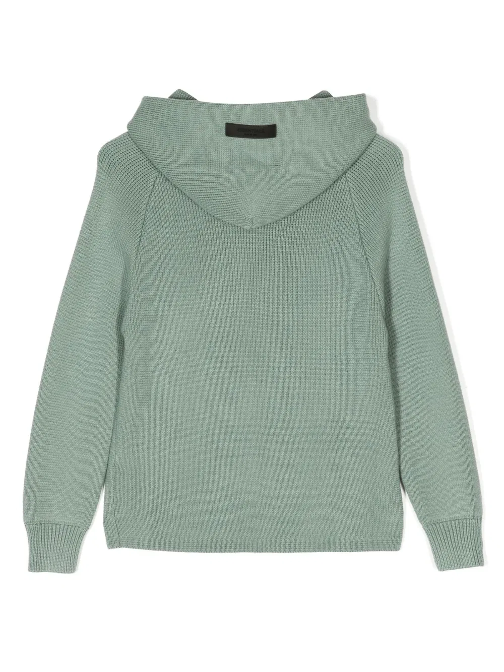 Вязаная толстовка с нашивкой логотипа Fear Of God Essentials Kids, зеленый — фото 2