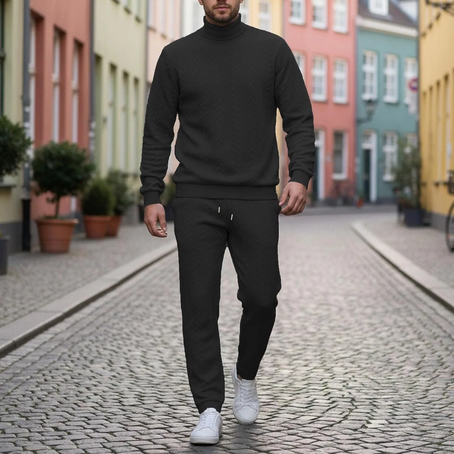 Костюм спортивный утепленный Men’s 2 Piece Set, черный