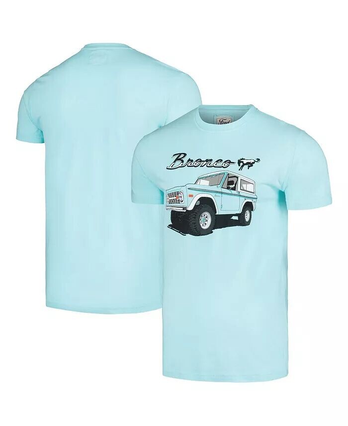 

Мужская футболка Aqua Distressed Bronco Brass Tacks American Needle, синий