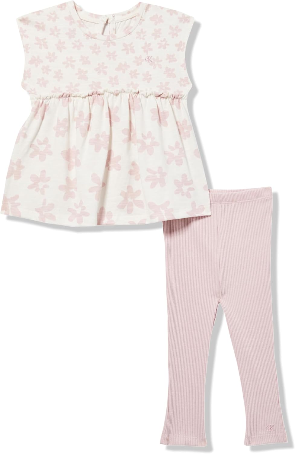 

Комплект из 2 предметов: туника и леггинсы Calvin Klein для девочек, Egret/Sepia Rose