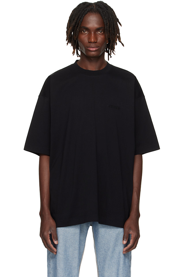 

Футболка оверсайз с логотипом Vetements, черный