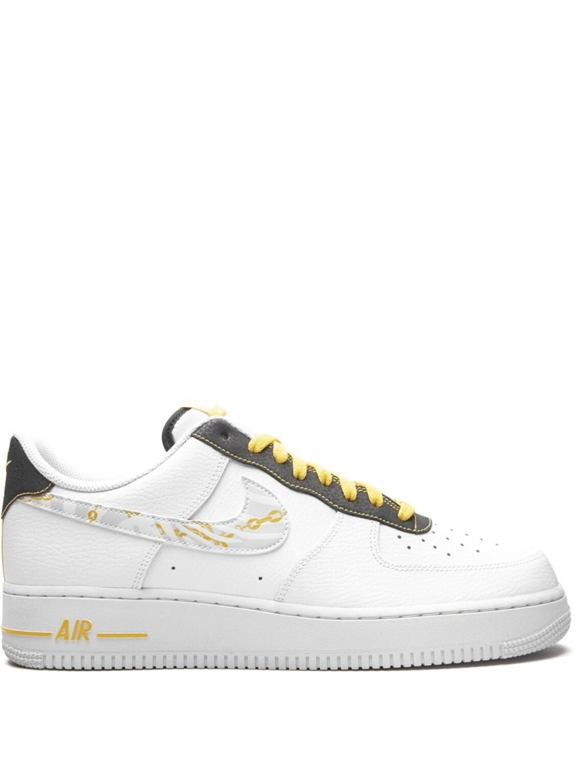 

Кроссовки Nike Air Force 1 Low, белый/темно-синий/желтый, Белый;синий, Кроссовки Nike Air Force 1 Low, белый/темно-синий/желтый