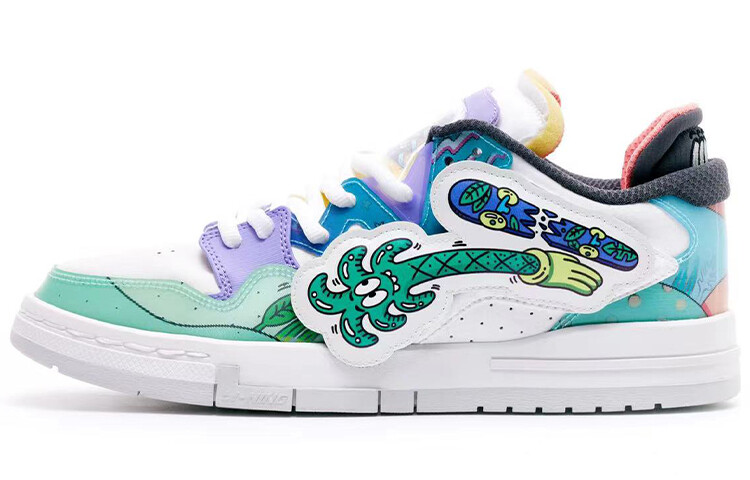 

Steven Harrington X Wave Pro Скейтбординг Кроссовки Мужские Низкие Капустно-зеленый/светло-синий Фиолетовый/облачно-белый Lining