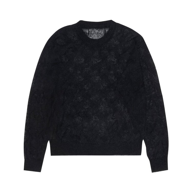 

Свитер Stussy Loose Knit Cross Cable Sweater, черный