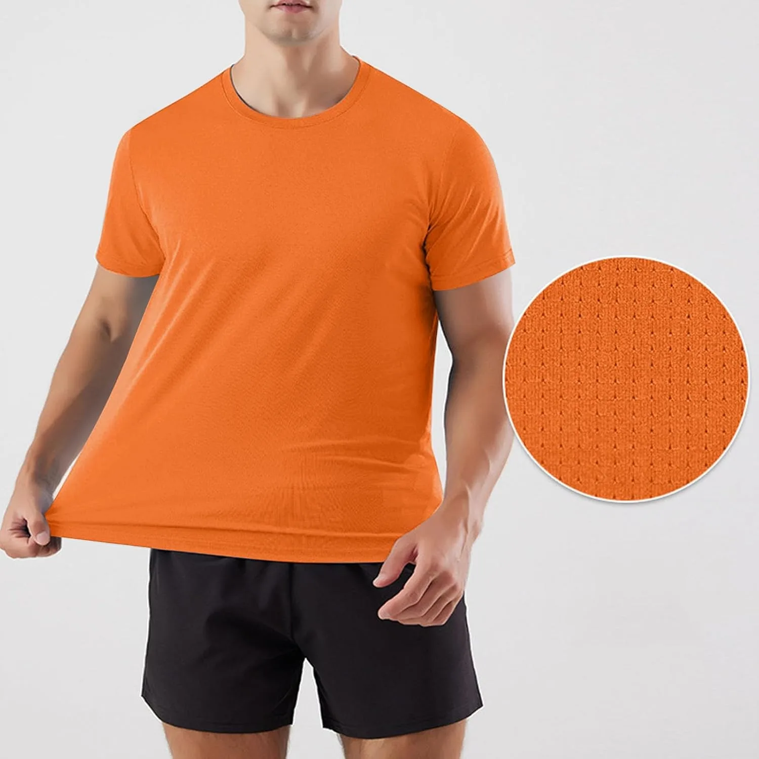 Мужская футболка с коротким рукавом Crewneck Quick Dry для тренировок — фото 2