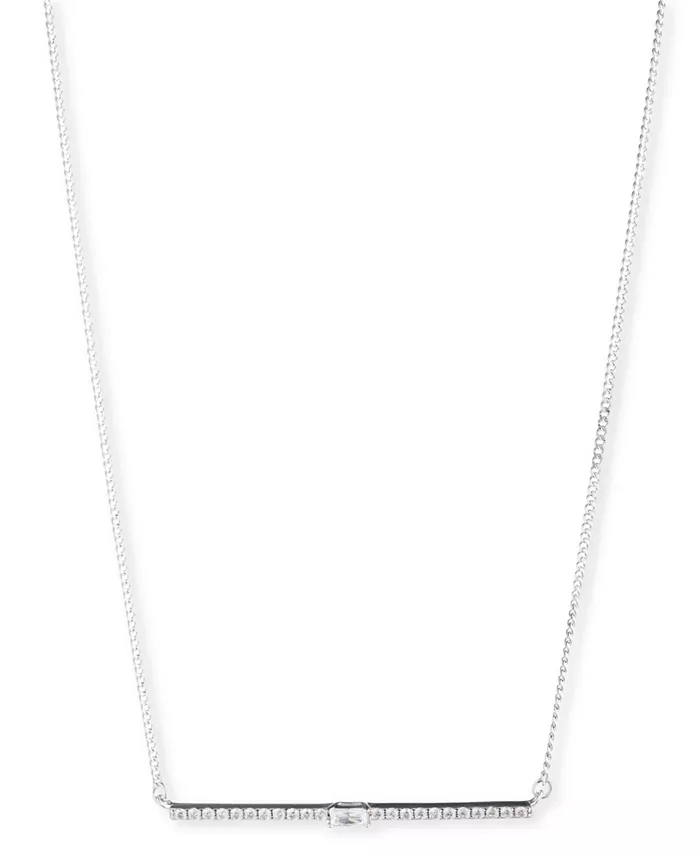 

Крупное колье Lauren Sterling Silver с кубическим цирконием, 18 дюймов + 3-дюймовая удлинительная вставка Ralph Lauren, белый