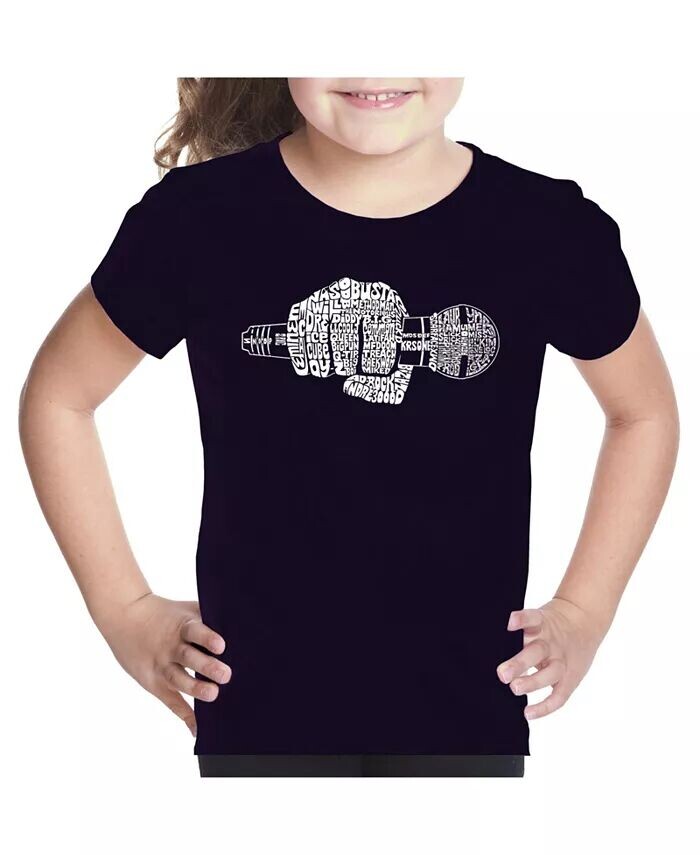 

Футболка Child 90-х Rappers - Girl's Word Art LA Pop Art, черный