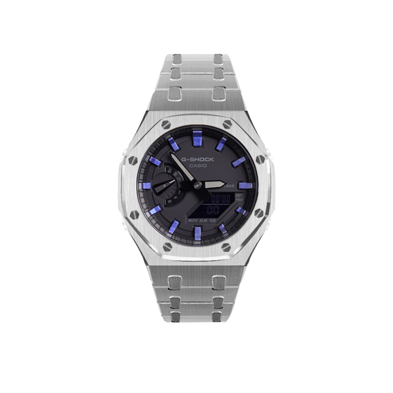

CASIO Часы унисекс с двумя жидкокристаллическими/аналоговыми дисплеями, 48,5 мм, черные