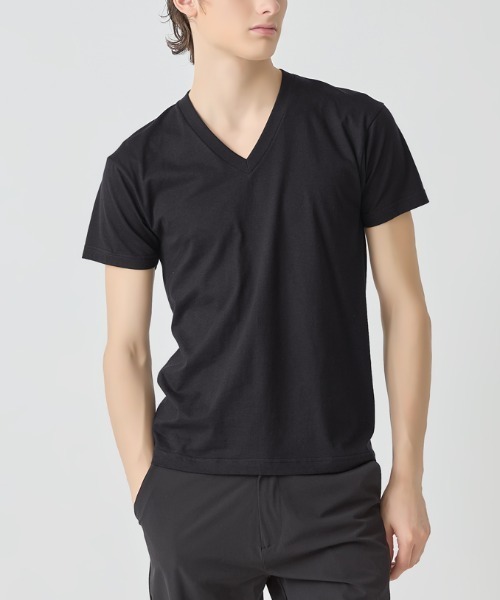 

Футболка с V-образным вырезом, антибактериальная, дезодорирующая, 100% хлопок BODY WILD, черный, комплект из 2 шт