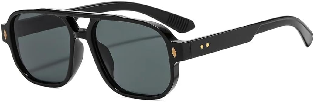 

Ретро-солнцезащитные очки квадратной формы с двойным дужком для женщин, роскошные, с леопардовым принтом, универсальные, для активного отдыха, модные, для мужчин, с защитой от УФ-излучения UV400 UATXTAU, Black