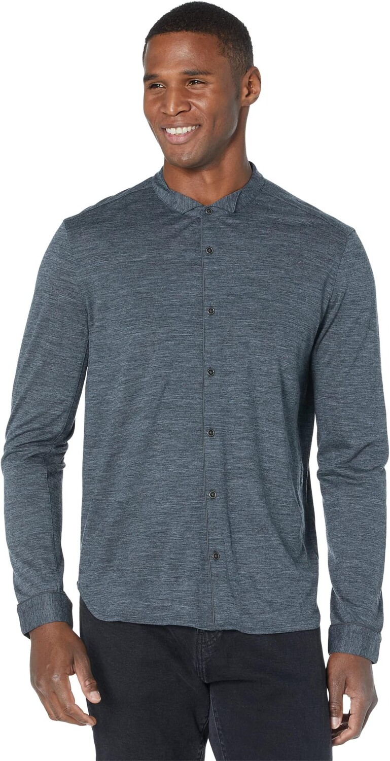 

Рубашка John Varvatos Regular Fit Wing Tip Shirt with Extrafine Merino K3454X3, цвет Iron Grey