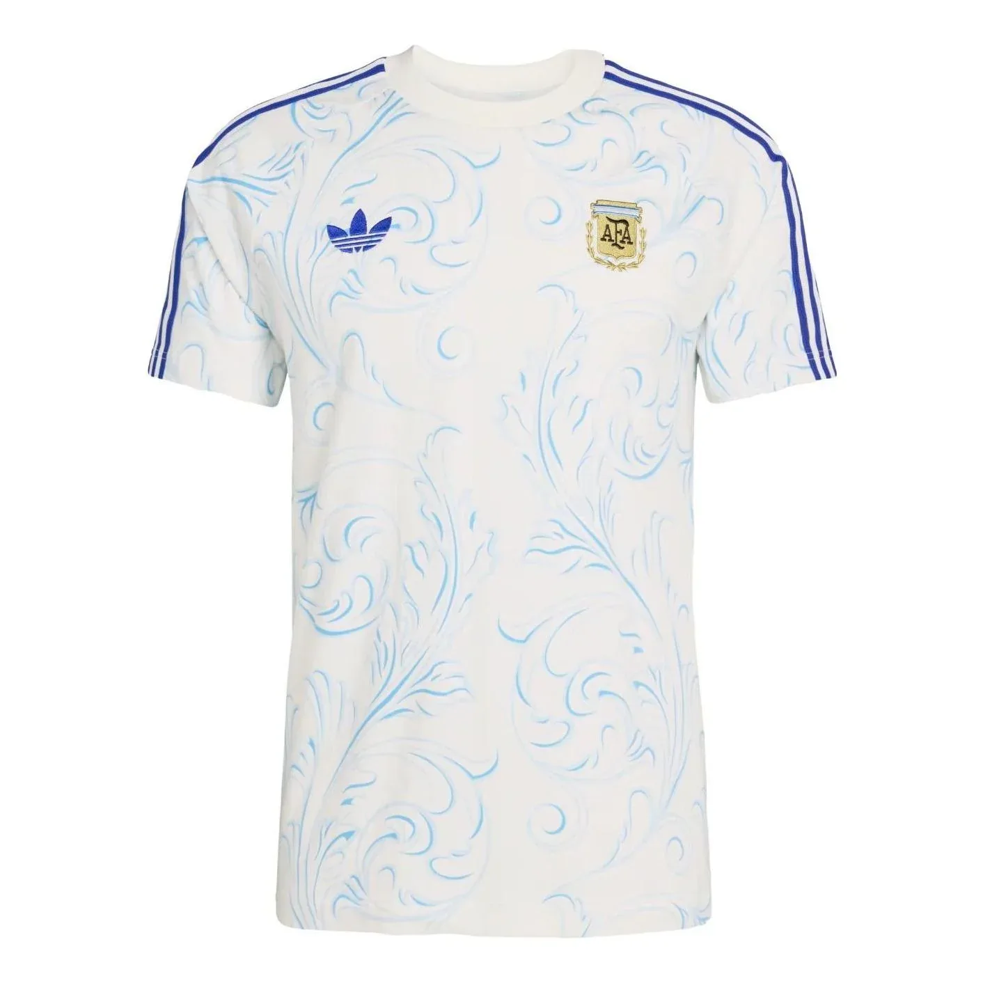 Футболка Adidas Argentina Originals с принтом по всей поверхности, цвет «Off White»