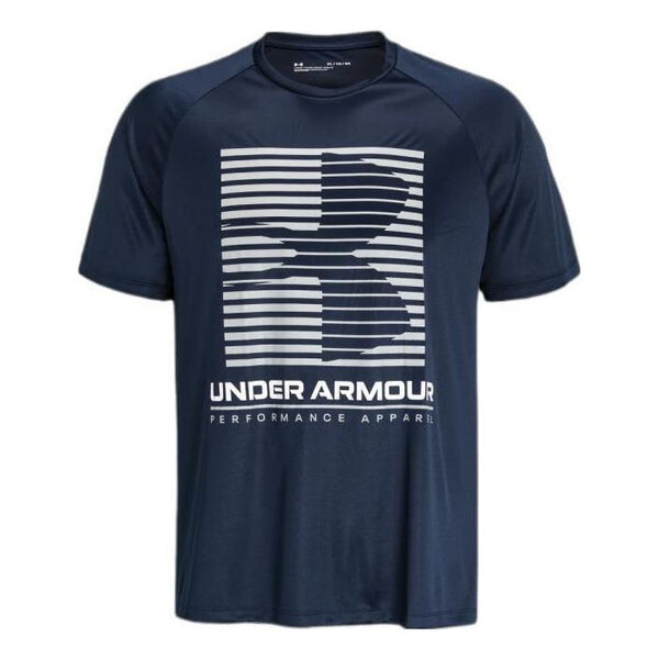 

Футболка velocity graphic tee 'dark blue' Under Armour, синий