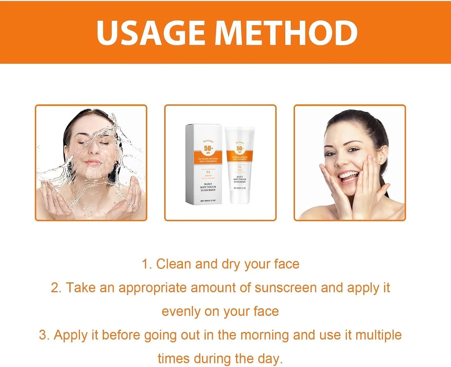 Солнцезащитный спрей для лица и тела SPF50+ PA++++, 60 г, рисовый, увлажняющий — фото 3