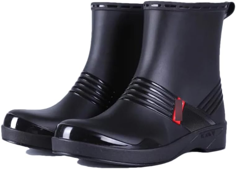 

Водонепроницаемые мужские резиновые сапоги для рыбалки, безопасные резиновые ботинки Wjnvfioo, черный